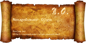 Neugebauer Olga névjegykártya